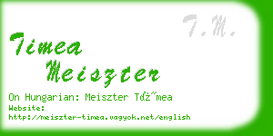 timea meiszter business card